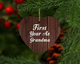 First Year As Grandma - Heart Ornament D