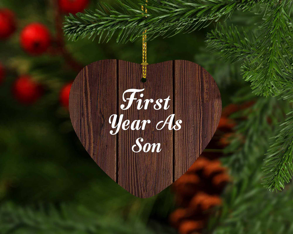 First Year As Son - Heart Ornament D