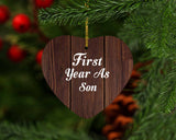 First Year As Son - Heart Ornament D