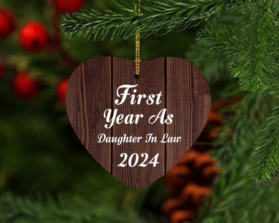 First Year As Daughter In Law 2024 - Heart Ornament D