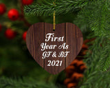 First Year As Gf & Bf 2021 - Heart Ornament D