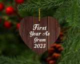 First Year As Gram 2023 - Heart Ornament D