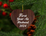 First Year As Husband 2024 - Heart Ornament D