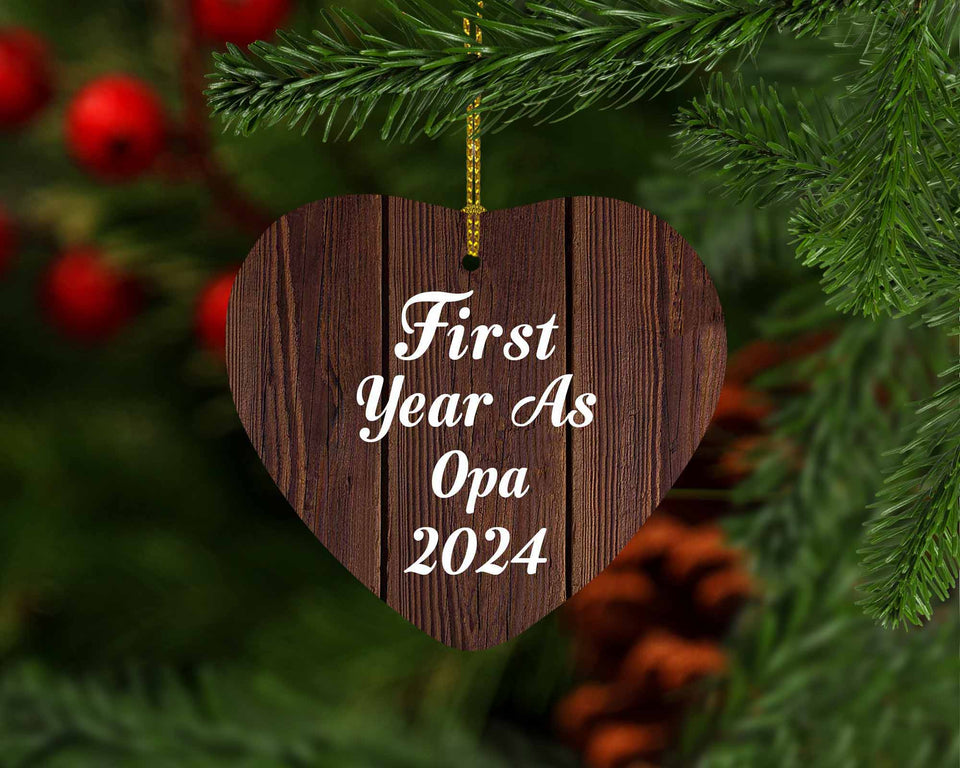 First Year As Opa 2024 - Heart Ornament D