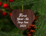First Year As Step Son 2021 - Heart Ornament D