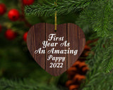First Year As An Amazing Pappy 2022 - Heart Ornament D