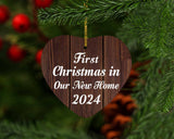 First Christmas In Our New Home 2024 - Heart Ornament D