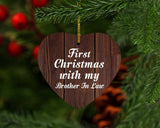 First Christmas With My Brother In Law - Heart Ornament D