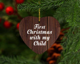 First Christmas With My Child - Heart Ornament D