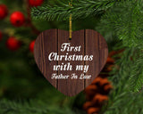First Christmas With My Father In Law - Heart Ornament D
