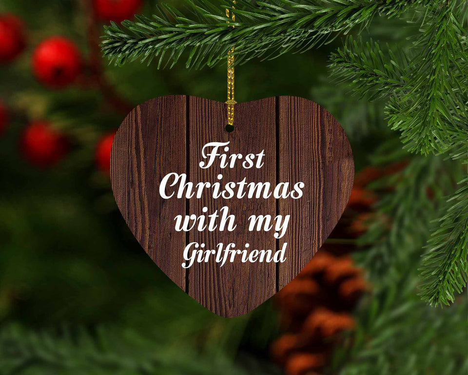 First Christmas With My Girlfriend - Heart Ornament D