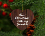 First Christmas With My Grandchild - Heart Ornament D