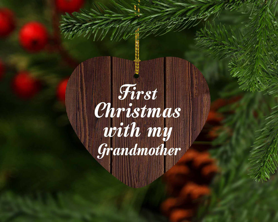 First Christmas With My Grandmother - Heart Ornament D
