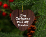 First Christmas With My Grandson - Heart Ornament D