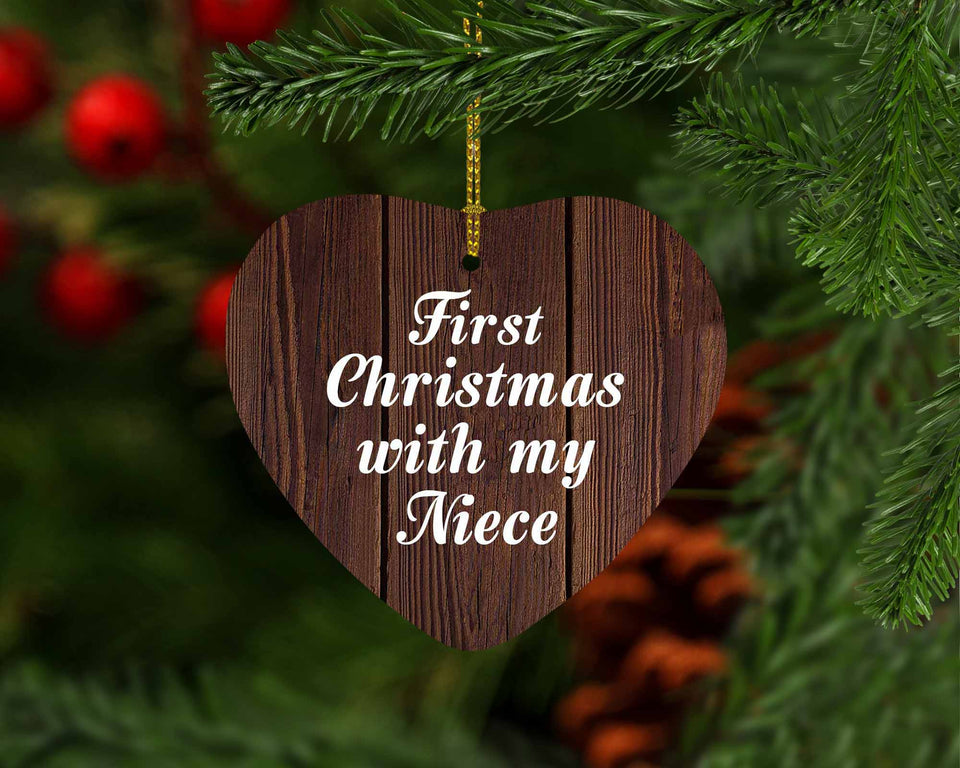 First Christmas With My Niece - Heart Ornament D