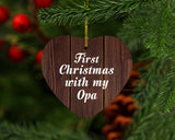 First Christmas With My Opa - Heart Ornament D