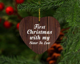 First Christmas With My Sister In Law - Heart Ornament D