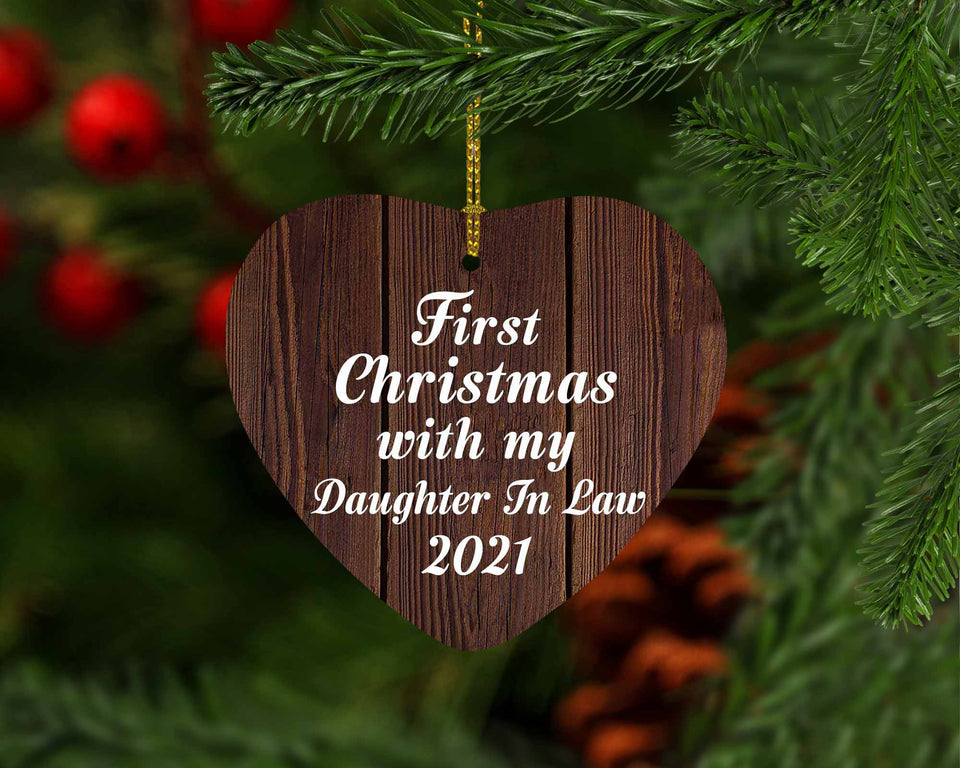 First Christmas With My Daughter In Law 2021 - Heart Ornament D