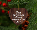 First Christmas With My Daughter In Law 2024 - Heart Ornament D