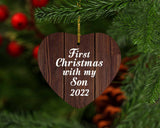 First Christmas With My Son 2022 - Heart Ornament D