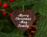 Merry Christmas May Family - Heart Ornament D