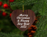 Merry Christmas & Happy New Year 2022 - Heart Ornament D