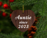 Auntie Since 2023 - Heart Ornament D
