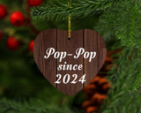Pop-Pop Since 2024 - Heart Ornament D