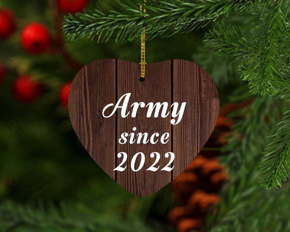 Army Since 2022 - Heart Ornament D
