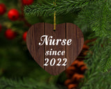 Nurse Since 2022 - Heart Ornament D
