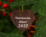 Veterinarian Since 2022 - Heart Ornament D