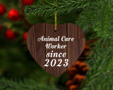 Animal Care Worker Since 2023 - Heart Ornament D