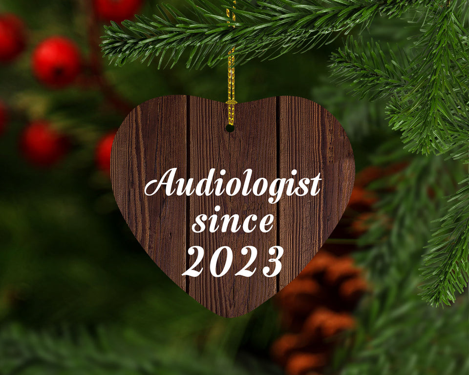 Audiologist Since 2023 - Heart Ornament D