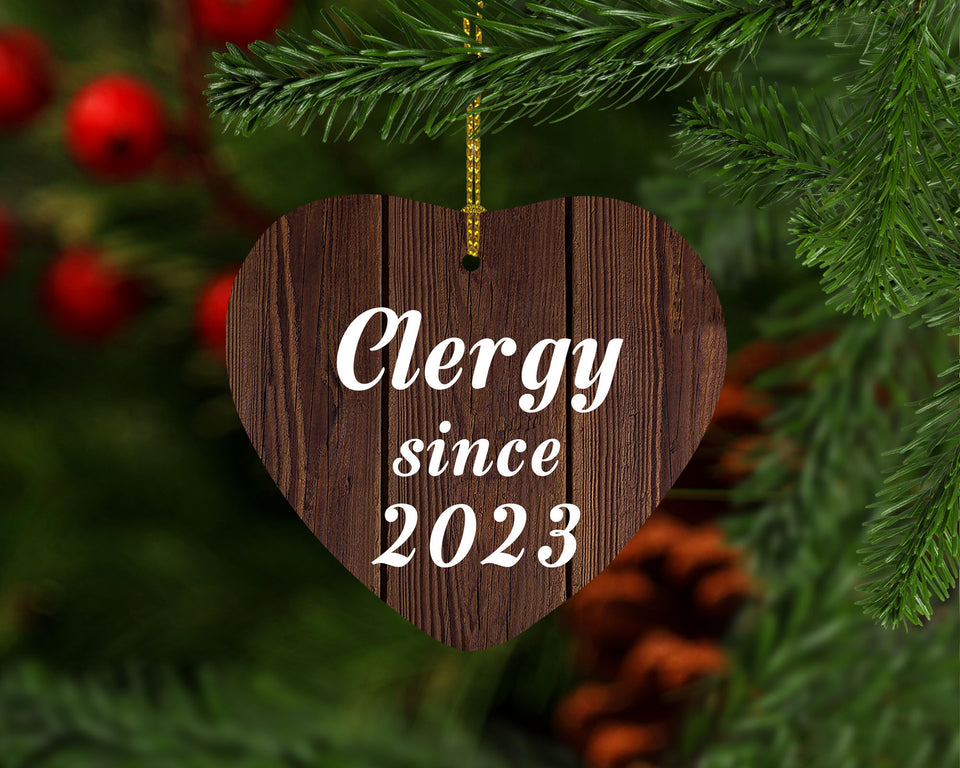 Clergy Since 2023 - Heart Ornament D