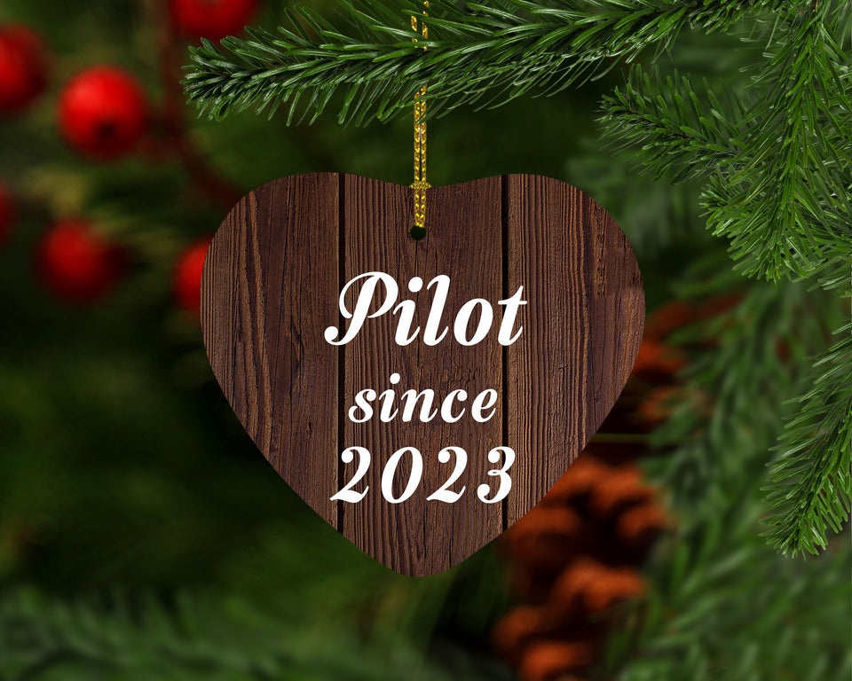 Pilot Since 2023 - Heart Ornament D