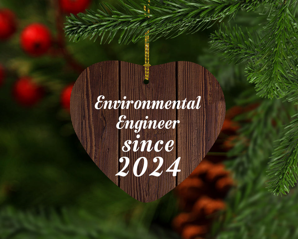 Environmental Engineer Since 2024 - Heart Ornament D