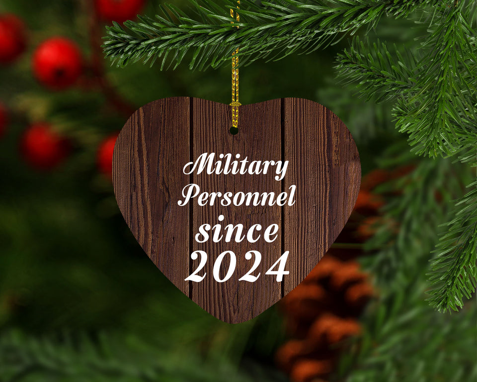 Military Personnel Since 2024 - Heart Ornament D