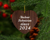Nuclear Technician Since 2024 - Heart Ornament D