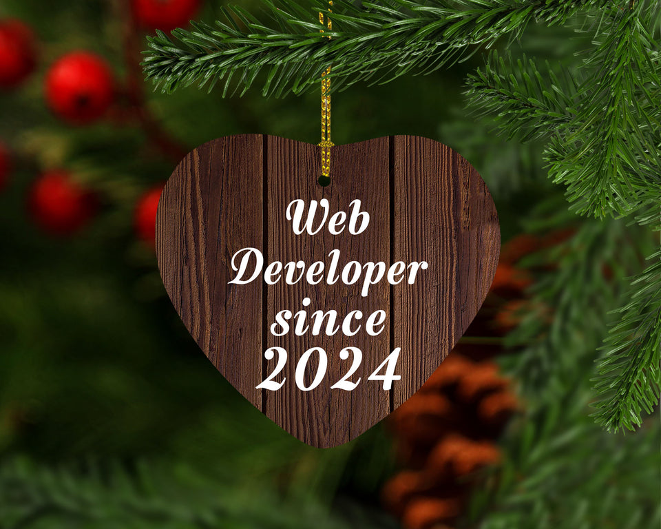 Web Developer Since 2024 - Heart Ornament D