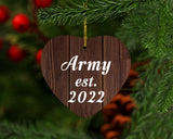Army Established Est. 2022 - Heart Ornament D