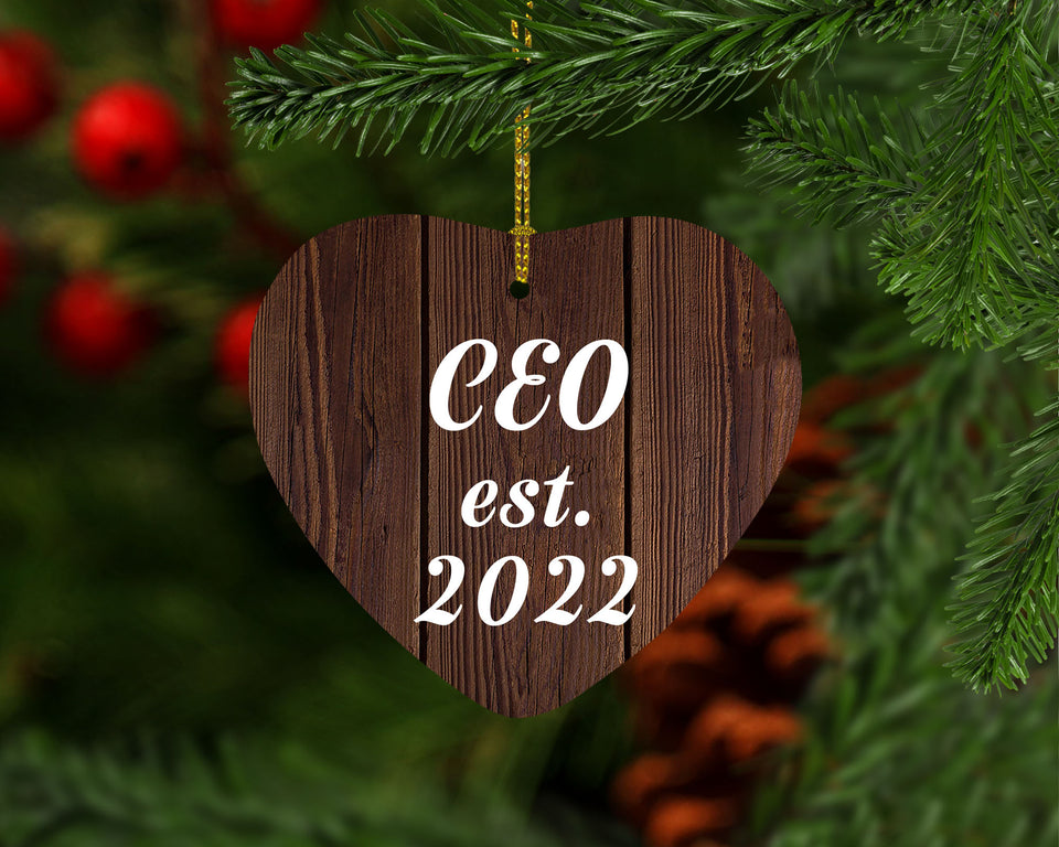 CEO Established Est. 2022 - Heart Ornament D