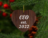 CEO Established Est. 2022 - Heart Ornament D
