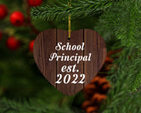 School Principal Established Est. 2022 - Heart Ornament D