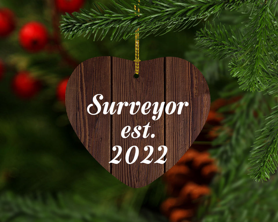 Surveyor Established Est. 2022 - Heart Ornament D