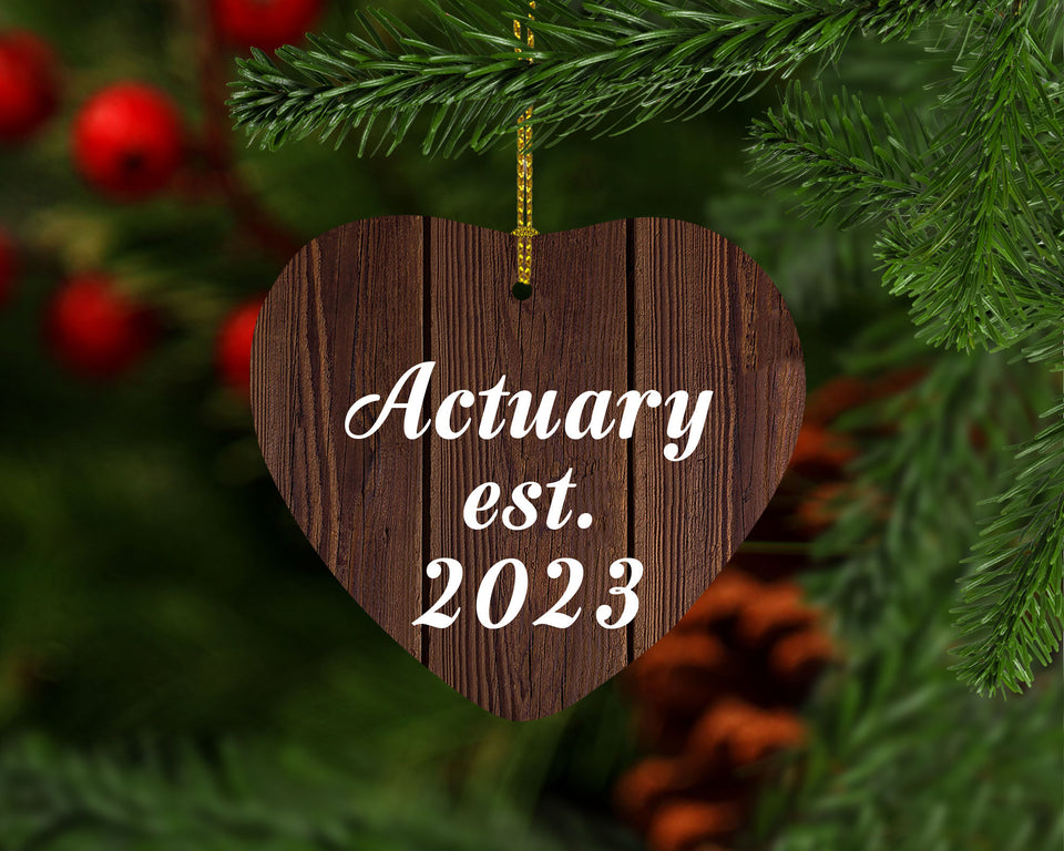 Actuary Established Est. 2023 - Heart Ornament D