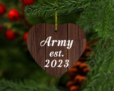 Army Established Est. 2023 - Heart Ornament D