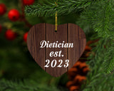 Dietician Established Est. 2023 - Heart Ornament D