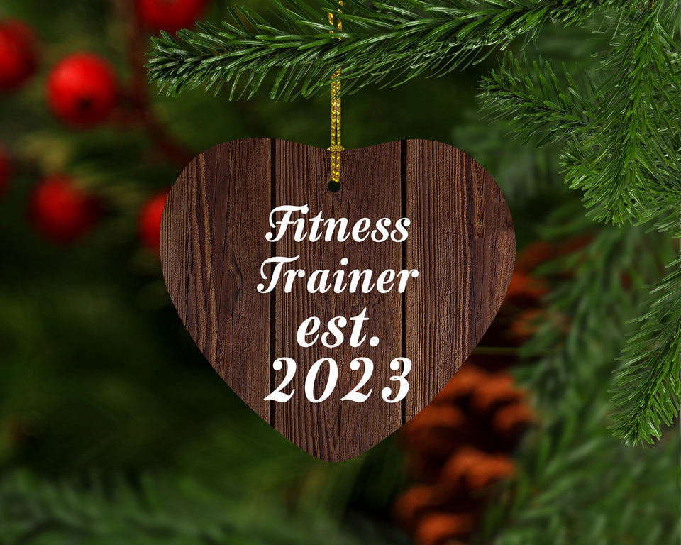 Fitness Trainer Established Est. 2023 - Heart Ornament D