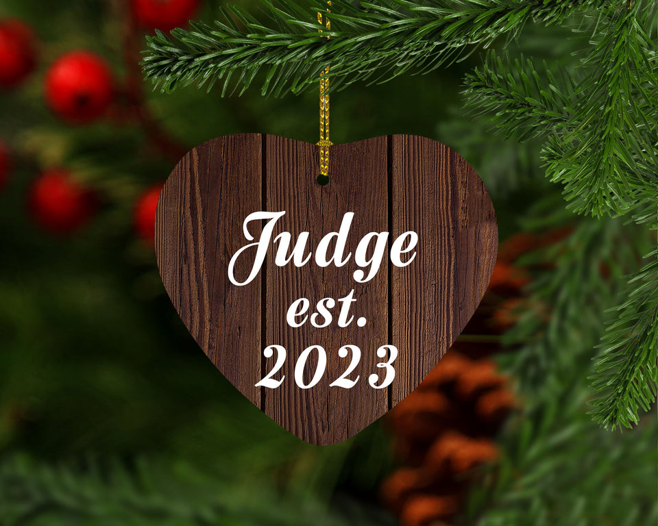 Judge Established Est. 2023 - Heart Ornament D