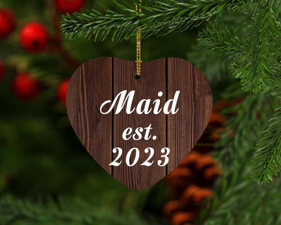 Maid Established Est. 2023 - Heart Ornament D